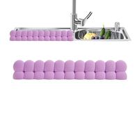 Générique Sink Splash Guard - 20inch Silicone Splash Protector | Silicone Absorbent Mat - Quick Dry Kitchen Sink Guard for Dishwashing Bathroom Shower Bathtub Water Splashes Control Home Use