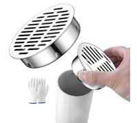 Générique Siphon de Sol en Acier Inoxydable, 40/50/60/75/80/90/110/125/150/160/180/200mm Gutters & Accessories, Grille Anti-Blocage du Tuyau d'évacuation, Couvercle de Vidange de Sol(180mm/7.1in)