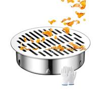 Générique Siphon de Sol en Acier Inoxydable, Grille Evacuation Eau Exterieur 40mm 60mm 75mm 110mm 150mm 200mm Anti-Encrassement pour Terrasse, Jardin, Salles de Bains et Toit Plat(60mm/2.4in)