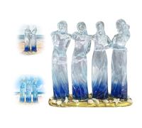 Générique Sisters by My Side, Celebrates Friendships Three Sisters Sculpture,Hand-Painted Resin Figurine, Christmas Friendship Day Sister Statue,Gifts for Sister,Best Friend (Four Sisters)