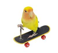 Générique Skateboard Bird Toys, Educational Stand Perch Training Skateboard, Intelligence-Boosting Pet Supplies, Fun Skill Enhancement for Birds, Interactive Toy for Parrot, 5.12x1.57x1.97in
