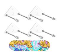Générique Skateboard Holder for Wall,4 Packs Skateboard Hanger - Acrylic Wall Mount Shelf Holder for Walls Collectible Competition Boards for Garage Rack