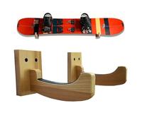 Générique Skateboard Rack - Wall Mount Wooden Surfboard Snowboard Holder | Heavy Duty Storage Organizer Rustic Decorative Design Space Saving Display Stand for Garage Or Beach Use, 7.49x4.33x2.96in