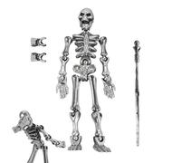 Générique Skeleton Action Figure, Movable Figures with Joints, Full Body Assembly Model, Flexible Poseable Skeleton Toy, Perfect for Desk and Bookshelf Decoration, Halloween Decor Projects