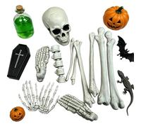 Générique Skeleton Bones, Realistic Props with Build, Halloween Decor Setup | Skeleton Bones, Realistic Halloween Props, Build Solution, Perfect for Lawn or Garden, Reliable Graveyard Decor for O