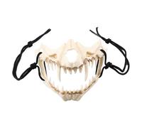 Générique Skeleton Masquerade, Scary Half Face Skull for Carnival Costume, Creepy Teeth Design with Comfortable Fit, Cosplay Prop for Adults, Kids, Halloween and Party, 4.72 X 5.1inches