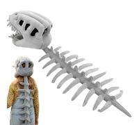 Générique Skeleton Plush Costume Headpiece - Funny Dinosaur Doll, Lightweight Party Cosplay Accessory, Unique Home Bedroom Dress Up Toy for Fun Photos Events and Creative Entertainment Use