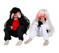 Générique Skeleton Prop Halloween Sound Activated Crying with Long Hair