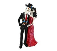 Générique Skeleton Statue | Desk Shelf Skull Lovers Resin Sculpture | Versatile Halloween Gothic Decoration Bride Groom Figurine for Living Room Offices Kitchen Holiday Garden Mantelpieces
