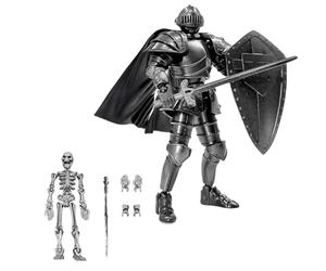Générique Skeleton T 13 Figurines d ' Action Ensemble Figurines d ' Action d ' armures de Chevaliers médiévaux avec Casque Jouet imprimé en 3D Assemblage requis Figure de Squelette