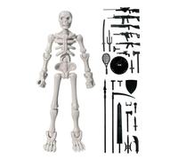 Générique Skeleton Toy - 13x3.5cm Small Skeleton Figure, Skeletons Action Figure, Action Small Skeletons Decoration with Multiple Accessories, Poseable Joints Horror Model for Shelves Game Christmas