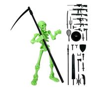 Générique Skeleton Toy, Action Figure Model, Movable Joint Decoration, Realistic and Poseable Design, with Accessories for Christmas Display, Shelf Decor, Desk Setup, Role-Play, Games, and Parties