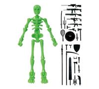 Générique Skeleton Toy, Action Small Skeleton Decoration with Multiple Accessories, Realistic Movable Joints Model, Ideal for Christmas Collection, Shelves, Desks, Party, Game, Role-Playing Displays
