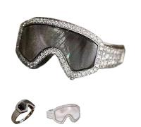 Générique Ski Goggle Shaped Ring, Ski Goggle Shaped Adjustable Ring - Unique Winter Sports Jewelry for Women Men (Black)