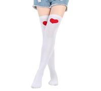 Générique Ski Homme Hiver Thigh High Over The Knee Socks Heart Lips Pattern Long Knee High Socks For Women Polaire Gainant (B, One Size)