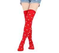 Générique Ski Homme Hiver Thigh High Over The Knee Socks Heart Lips Pattern Long Knee High Socks For Women Polaire Gainant (I, One Size)