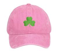Générique Ski Homme Tété De Mort St. Pa Trick's Day Hat Green Baseball Cap Sha Mrock Embroidered for Man Women Funny De Plage (Pink, One Size)
