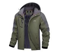 Générique Ski Veste Tres Chaude Homme Polaire Zippé De Ski Manteau Blouson Avec Capuche Amovible Militaire Tactique Matelassée Montagne Fonctionnel Parka