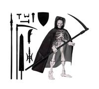 Générique Skull Action Figure, Skull Statue Home Decor, Poseable Sculpture | Assembly Skull Model Toys For Little Girls Little Boys Bookshelf