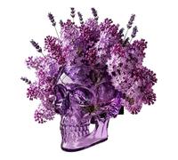 Générique Skull Flower Pot - Gothic Skeleton Wall Vase Statue | Decorative Planter Container for Fresh Dried Flowers, Indoor Outdoor Home Decor, Bedroom, Patio, Door, Gate