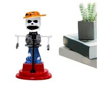 Générique Skull for Car Dash Dashboard Toy Figure, Solar Dancing Skeleton Figurines Figurines, Solar Shaking Head Doll for Fêtes Car Bureau de Voiture Halloween Decoration