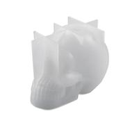 Générique Skull Mold - Flexible Skeleton Mold, Silicone Skull Head Molds, Epoxy Handmade Mould for Decoration Casting Sculpture Molding Clay Wax Candle Making Parties Holidays Halloween Home Crafts