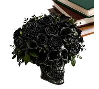 Générique Skull Planter - Durable Resin Wall Mount Design | Wall Mount Floral Container | Goth Vase for Home Decor Indoor Outdoor Bedroom Patio Door Gate Living Room Decoration and Plant Display