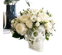 Générique Skull Planter - Wall Mount Floral Container, Gothic Style Decorative Vase for Unique Plant Display and Artistic Home Styling | Skull Shaped Wall Planter for Indoor and Outdoor Use