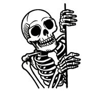 Générique Skull Yard Sign, Spooky Halloween Skeleton Peeping Corner Stakes, Decorative Signage for Front Door Lawn Pathway Driveway Backyard Farmhouse Porch Holiday Party Landscape Use