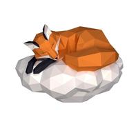 Générique Sleeping Fox On The Cloud Paper Model 3D Papercraft Bedroom Wall Decor Home Hallway Party Decorations