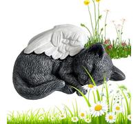 Générique Sleeping Kitten Angel Statue, Resin Cat Grave Marker, Weather-Resistant Pet Memorial Figurines, Sympathy Remembrance Gift for Animal Lovers, Burial Funeral Lawn Yard Patio Stone