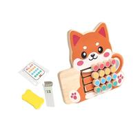 Générique Slide Puzzle Jeu de Tri Coloré Bois Jeu Glissant Carte Double Face D'Expression Créative pour Développer La Mémoire Convient Aux Garçons Filles Famill, Renard