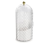 Générique Sliding Opening Brushes Container | 12.3x12.3x27cm Convenient Dustproof 360°Rotating Makeup Brush Organizer | Complete Protection Secure Lid Makeup Brush Organizer For Makeups Brushes