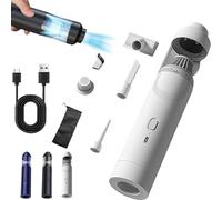 Générique Slim V8 Mate Cordless Car Vacuum High Power 19000Pa, with Enhanced Dual Power, Mini Handheld Vacuum Cleaner, Wireless Handheld Car Vacuums Cleaner, Easy Cleaning, for Cars, Home (White)