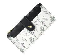 Générique Slim Wallet - Leather 9x19x1.5cm | Thin Floral Vegan Purse, Soft Leather Card Holder | Women's Ultra-Thin Wallet for Commuting, Work, Shopping, Dating, Gym, Beach, Going Out and Daily Use