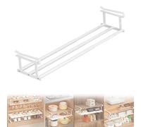 Générique Slimdescent Cabinet Telescopic Shelf, Expandable Adjustable Shoe Rack & Under Cabinet Shelf with Durable Carbon Steel for Kitchen, Closet, Bathroom (White,19.9-35.8in)