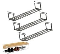 Générique Slimdescent Cabinet Telescopic Shelf, Multifunctional Cabinet Telescopic Shelf, Hanging Retractable Rack for Shoes Or Clothing Storage and Organization (3 Pcs*Black)