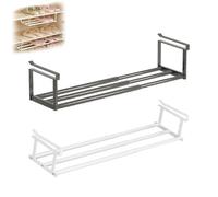 Générique Slimdescent Cabinet Telescopic Shelf Shoes, Multifunctional Expandable Shoe Rack Organizer, Under Cabinet Hanging Rack Organizer Non-Slip, No Punch for Kitchen, Closet, Bathroom (Mix)