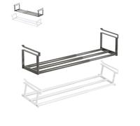 Générique Slimdescent Cabinet Telescopic Shelf Shoes, Slimdescent Expandable Shoe Rack - Under Cabinet Shelf & Multifunctional Adjustable Shoe Rack, for Shoes Clothing Storage (B+W)