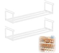 Générique Slimdescent Cabinet Telescopic Shelf, Slimdescent Expandable Shoe Rack Organizer, Adjustable Shoe Rack & Under Cabinet Shelfs, Multifunctional Hanging Retractable Shelf for Shoes (1*White)