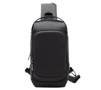Générique Sling Bag Men, Anti-Theft Shoulder Pack, 11.81x6.3x3.54 Inches Large Capacity Usb Charging Design, Polyester Travel, Water-Resistant Oxford Fabric, for Gym Shopping Commute