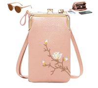 Générique Sling Cross-Body Wallet with Cell Phone Holder, Light Multiple Slots Women Wallets, Retro Anti-Theft Coin Clutch Bag