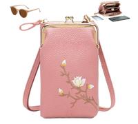 Générique Sling Cross-Body Wallet with Cell Phone Holder, Light Multiple Slots Women Wallets, Retro Anti-Theft Coin Clutch Bag