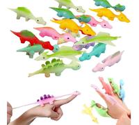 Générique Slingshot Dinosaur Finger Toys, Slingshot Dinosaur Finger Toys Sticky, Dinosaur Slingshot Finger Toys, Flick Stretchable Dino Catapult, Flying Rubber Dinosaurs (10PCS)