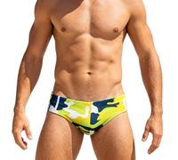 Générique Slip de Bain Homme Taille Basse Imprimé Camouflage Multicolore Tissu Élastique Séchage Rapide Résistant au Chlore Sel Marin Ceinture Lisse Piscine Plage Anti-Frottement Tailles M à XXL