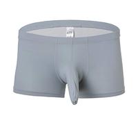 Générique Slip Elephant Homme Sexy,Balle De Glace Thread Souffle Boxers Elephant Nez Sexy Boxers (Grey, XXL)