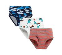 Générique Slip Enfant Garcon Lot de 3 Dinosaure Brief Garcon Ouvert Devant Mignon Rayures Sport sous Vetement Culotte Garçon Élastique Taille Confortable Respirant Doux (Rouge, 150)