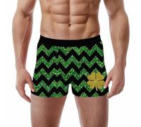 Générique Slip Homme Fête Saint Patrick avec Coussinet Galbant pour Une Silhouette Avantagée(Black, L)