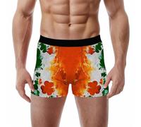 Générique Slip Homme Fête Saint Patrick avec Coussinet Galbant pour Une Silhouette Avantagée(Orange, XXL)