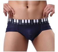 Générique Slip Homme Respirant Confortable Taille Basse en Maille Aérée Design Sensuel pour Hommes Parfait pour Sorties Décontractées(Dark Blue, L)